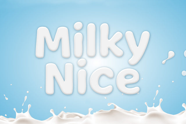 Milky Nice - Playful Display Typeface Font StringLabs 