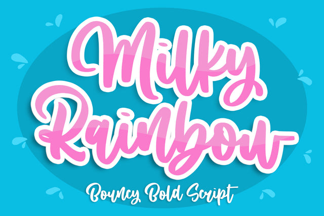Milky Rainbow Font Abo Daniel Studio 