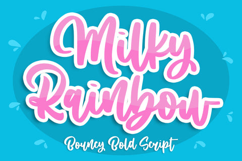 Milky Rainbow Font Abo Daniel Studio 