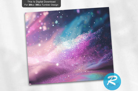 Milky Way Glitter Holographic 20 oz / 30 oz Tumbler PNG Sublimation Regulrcrative 