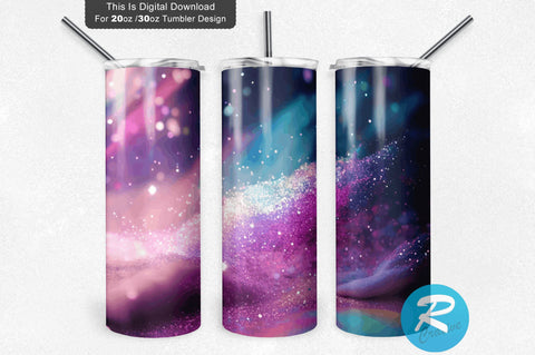 Milky Way Glitter Holographic 20 oz / 30 oz Tumbler PNG Sublimation Regulrcrative 