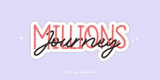 Millions Journey Font Allouse.Studio 