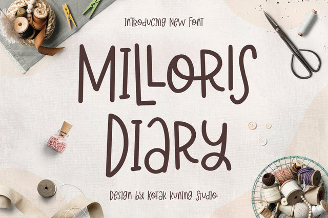 Milloris Diary Cute Handwritten Font Font Kotak Kuning Studio 