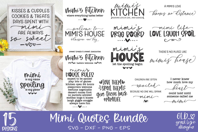 Mimi Bundle | Grandma SVG Bundle | Mimi SVGs SVG Grace Lynn Designs 