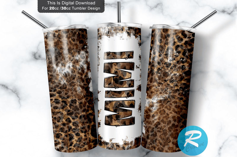 Mimi leopard 20 oz / 30 oz Tumbler PNG Sublimation Regulrcrative 