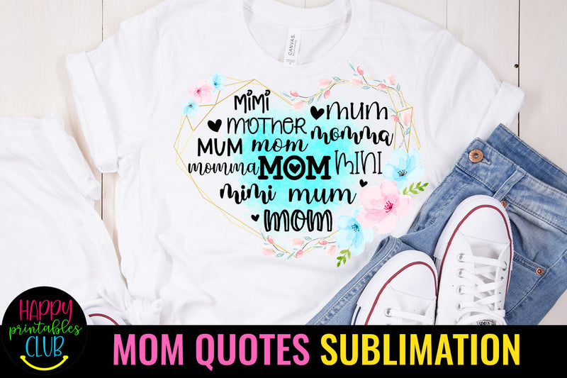 Mimi Mom Mother Mum I Mothers Day Sublimation Design Sublimation Happy Printables Club 