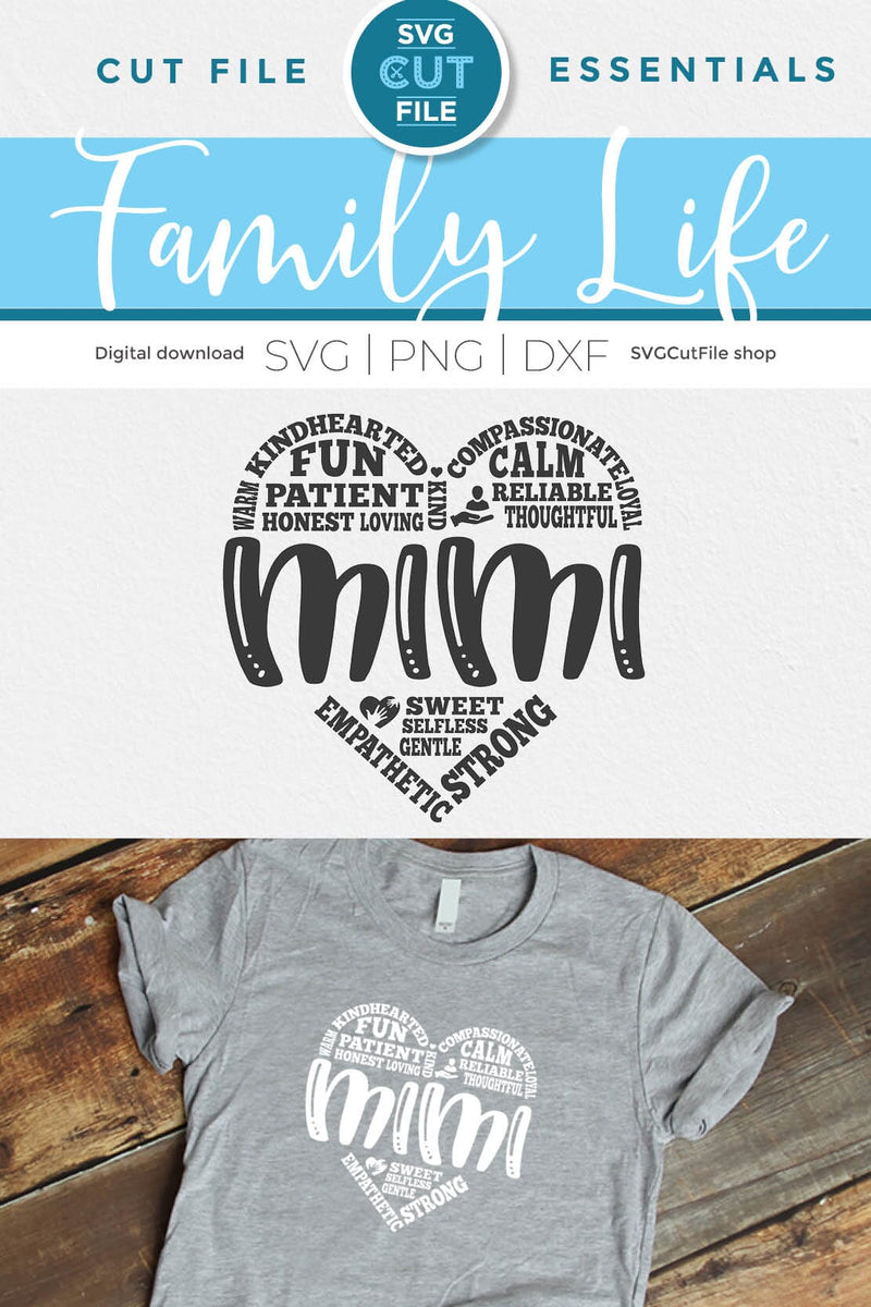Mimi svg for Cricut or Silhouette - So Fontsy