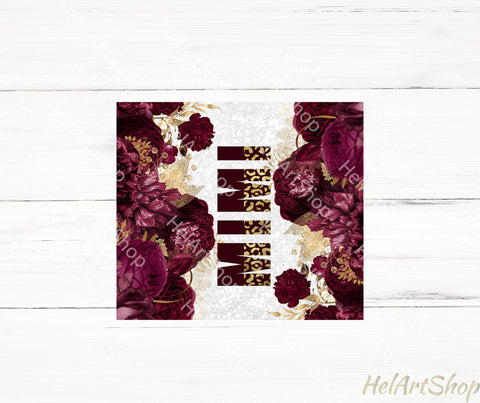 Mimi Tumbler PNG | Burgundy Sublimation Sublimation _HelArtShop_ 