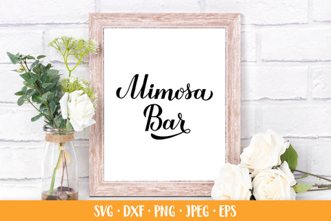Mimosa Bar SVG. Wedding bar sign. Party decorations SVG LaBelezoka 