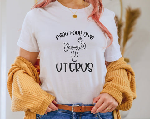 Mind Your Own Uterus SVG, 3 Designs, Uterus Middle Finger SVG, Mind Your Own Uterus PNG, Pro Choice SVG, Roe Vs Wade SVG SVG HappyDesignStudio 