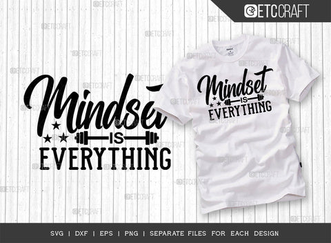 Mindset Is Everything SVG Bundle, Weights Svg, Gym Svg, Fitness Svg, Workout Svg, Bodybuilding Svg, Gym Quotes, ETC T00185 SVG ETC Craft 