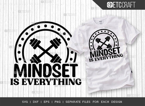 Mindset Is Everything SVG Bundle, Weights Svg, Gym Svg, Fitness Svg, Workout Svg, Bodybuilding Svg, Gym Quotes, ETC T00185 SVG ETC Craft 