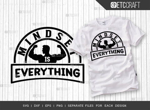 Mindset Is Everything SVG Bundle, Weights Svg, Gym Svg, Fitness Svg, Workout Svg, Bodybuilding Svg, Gym Quotes, ETC T00185 SVG ETC Craft 