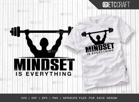 Mindset Is Everything SVG Bundle, Weights Svg, Gym Svg, Fitness Svg, Workout Svg, Bodybuilding Svg, Gym Quotes, ETC T00185 SVG ETC Craft 