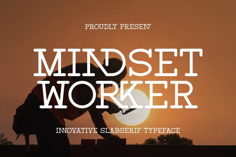 Mindset Worker - Slab Serif Font Font Masyafi Studio 