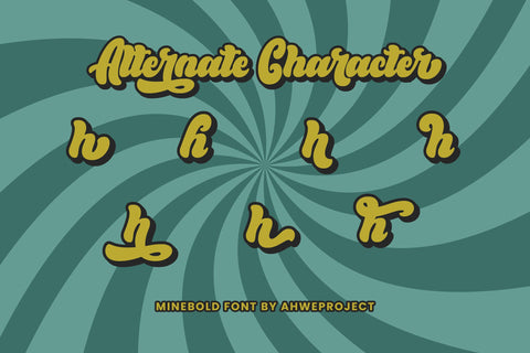 Minebold - Retro Bold Handwritten Font ahweproject 