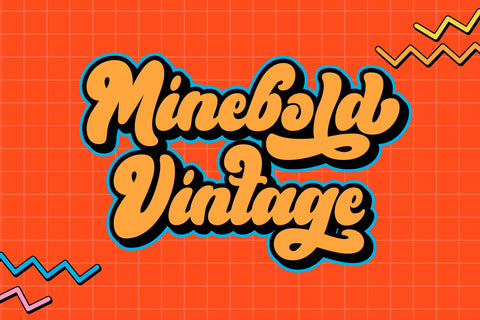 Minebold - Retro Bold Handwritten Font ahweproject 