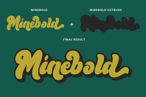 Minebold - Retro Bold Handwritten Font ahweproject 