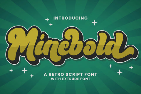 Minebold - Retro Bold Handwritten Font ahweproject 
