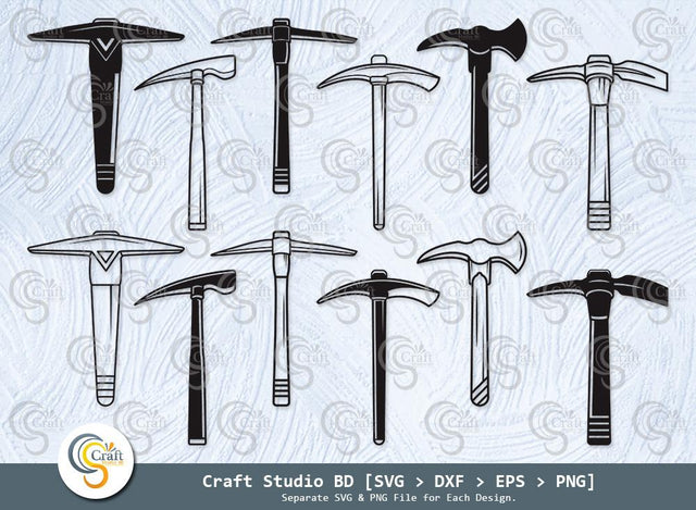 Miner Pickaxe Silhouette, Miner Tool Svg, Pickaxe Svg, Miner Pickaxe Svg Bundle SVG ETC Craft 