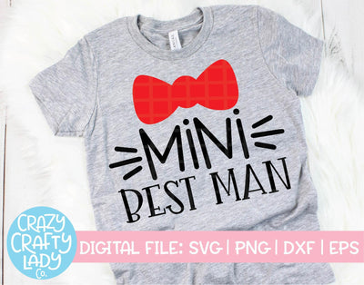 Mini Best Man | Wedding SVG Cut File SVG Crazy Crafty Lady Co. 