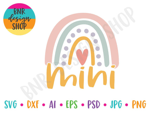 Mini Boho Rainbow SVG Cut File SVG BNRDesignShop 