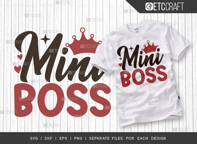 Mini Boss SVG Cut File, Newborn Svg, Baby Bump Svg, Cute Baby Svg, Baby Quotes, TG 00064 SVG ETC Craft 