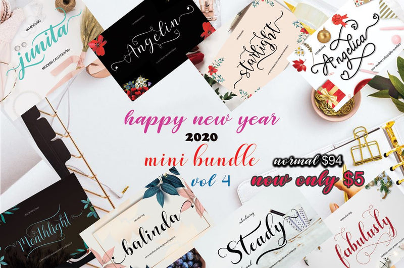 Mini Bundle Vol 4 Font mahyud creatif