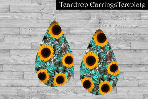 Mini-Bundles,Distress Leopard Teardrop Earrings Png,Leopard Earrings,Western Earrings,Sunflower Earrings Sublimation,Sublimation Design,Digital Download Sketch DESIGN ArtStudio 