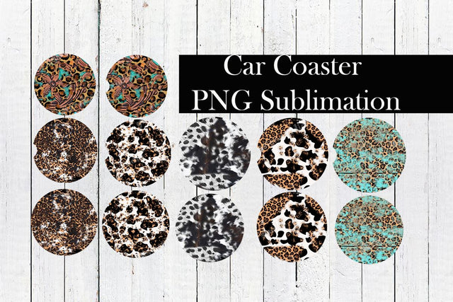 Mini-bundles,Leopard Cowhide Car Coaster Bundle,Car Coaster Designs,Car Coasters,Western Car Coaster Sublimation,Clip Art Design,Instant Digital Download Sketch DESIGN ArtStudio 