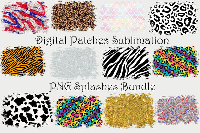 Mini-Bundles,PNG Distressed Patches Bundle, Splashes Sublimation Design, Digital Paper, Backgrounds, Bleached splash, Splashes Bundle, Instant Download Sublimation ArtStudio 