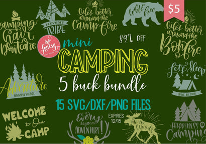 Mini Camping SVG Bundle Bundle So Fontsy Design Shop 