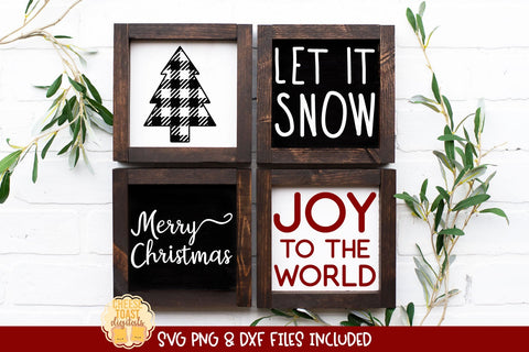 Mini Christmas Square Sign Bundle | Christmas SVG SVG Cheese Toast Digitals 