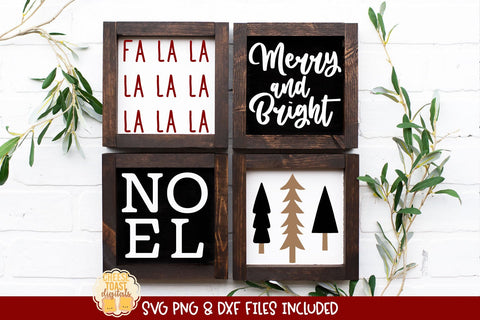 Mini Christmas Square Sign Bundle Vol 2 | Christmas SVG SVG Cheese Toast Digitals 