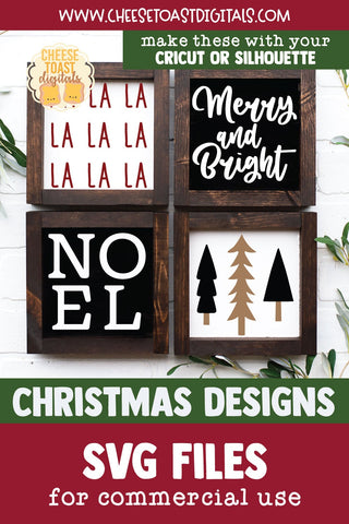 Mini Christmas Square Sign Bundle Vol 2 | Christmas SVG SVG Cheese Toast Digitals 