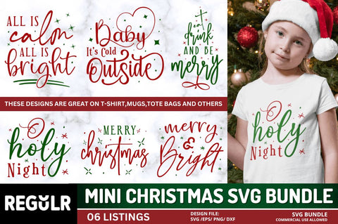 Mini Christmas Svg Bundle SVG Regulrcrative 
