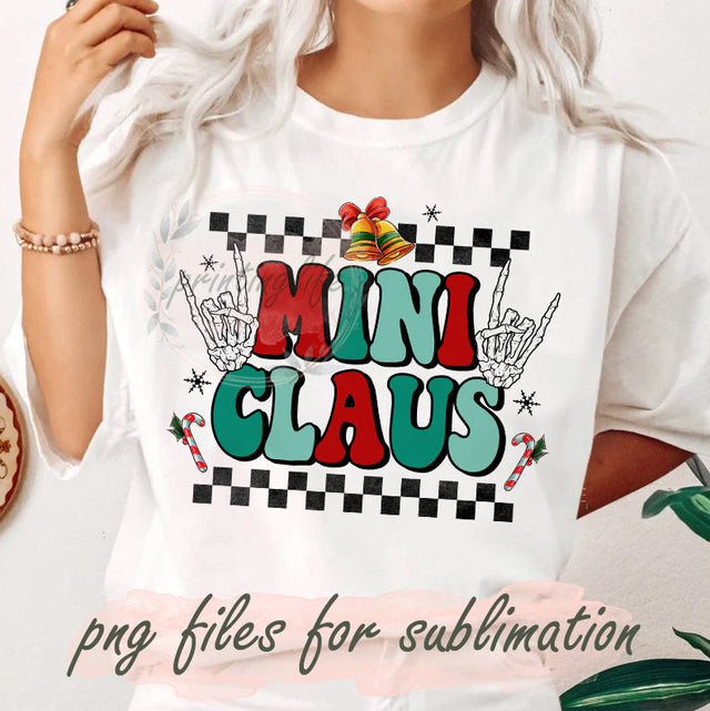 Mini Claus Design Png, Retro Mini Christmas Png, Santa Claus Png, Christmas Sublimation Design, Skeleton Hand Christmas Png, Funny Mini Png, Digital Download Sublimation PrintingLife 