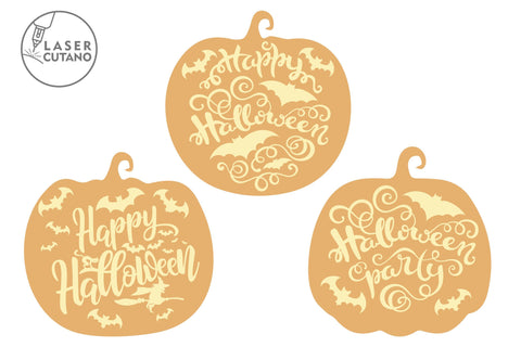 Mini Design Bundles HALLOWEEN PUMPKIN, Multilayer Laser Cut Files, Mandala, 3D Designs SVG LaserCutano 