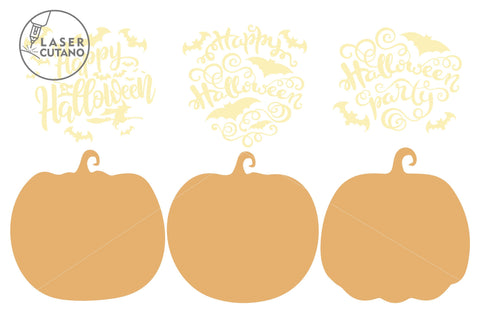 Mini Design Bundles HALLOWEEN PUMPKIN, Multilayer Laser Cut Files, Mandala, 3D Designs SVG LaserCutano 