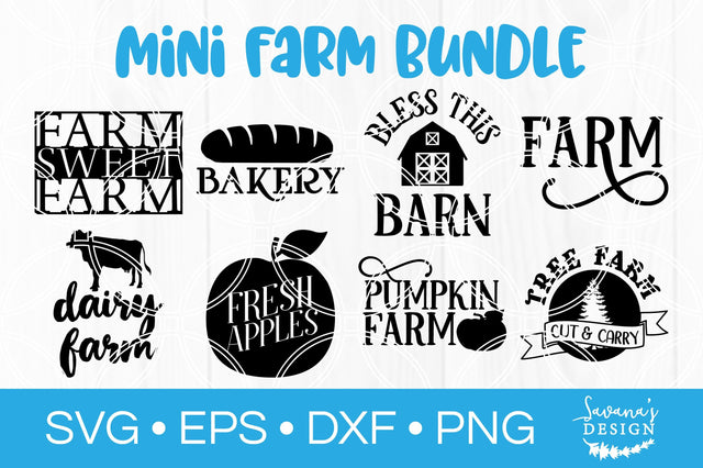 Mini Farm SVG Bundle SVG SavanasDesign