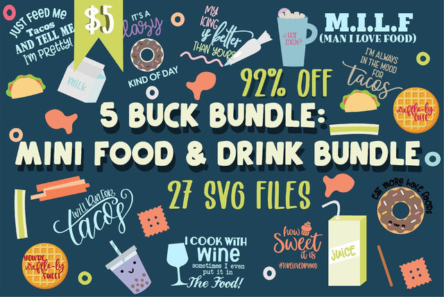 Mini-Food & Drink SVG Bundle Bundle So Fontsy Design Shop 