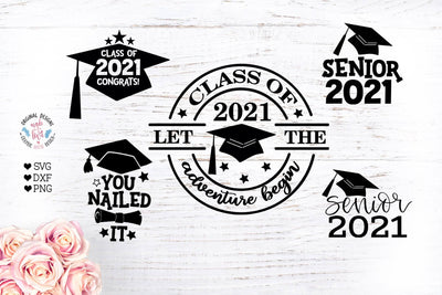 Mini Graduation 2021 Bundle - Cut Files - Sublimation SVG Graphic House Design 