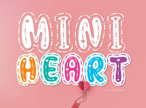 Mini Heart Font BB Digital Arts 