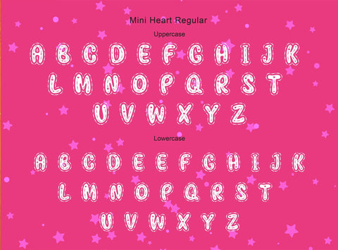 Mini Heart Font BB Digital Arts 