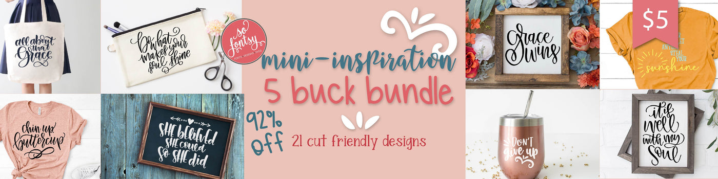 Mini Inspirational Quotes SVG Bundle