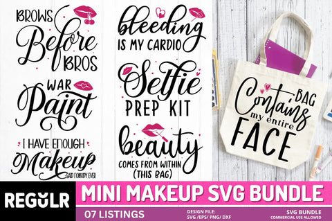 Mini Makeup svg Bundle SVG Regulrcrative 