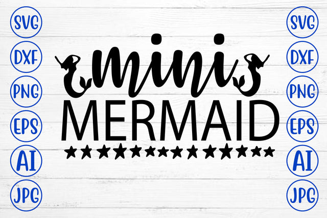 Mini Mermaid SVG Cut File SVG Syaman 