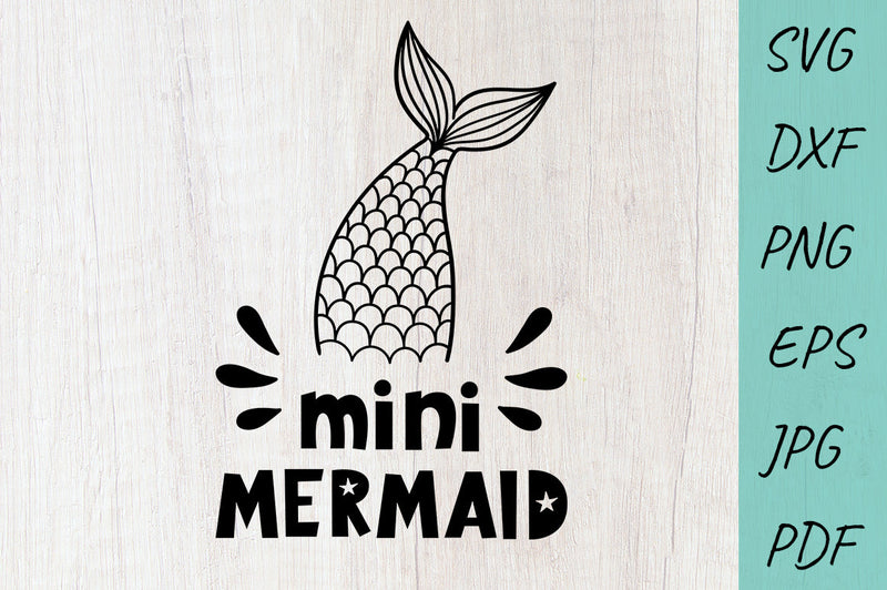 Custom Mini Computer Mermaid Mini Mermaid SVG, Mermaid SVG Cut File - So Fontsy