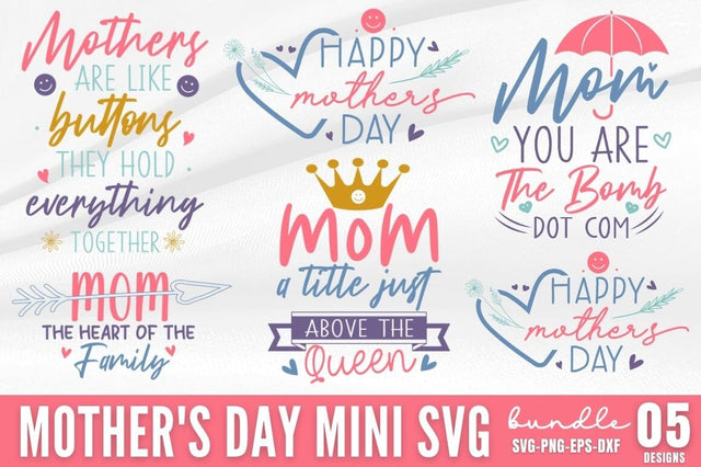 Mini Mother's Day SVG Bundle SVG DESIGNISTIC 