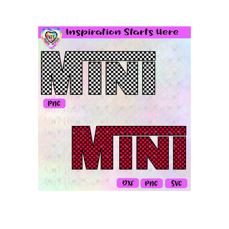Mini | Racing Flag Pattern - Transparent PNG, SVG DXF - Silhouette, Cricut, Scan N Cut SVG Aint That Sweet 